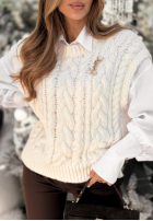Sweterkowa Vesta Willow Woods ecru