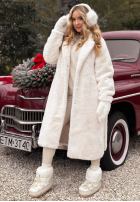 Dlhý Kabát futerko October Chill ecru