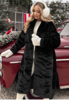 Dlhý Kabát futerko October Chill čierne