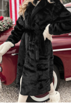 Dlhý Kabát futerko October Chill čierne