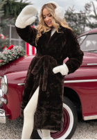 Dlhý Kabát futerko October Chill čokoládový