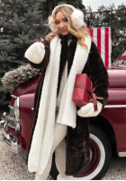 Dlhý Kabát futerko October Chill čokoládový