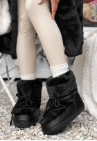 Śniegowce z futerkiem End Of Year čierne