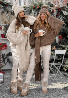 Pleciony Sveter z wełną Winter Is Calling béžový