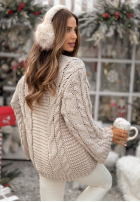 Pleciony Sveter oversize Days Are Short svetlobéžový