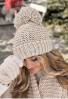 Súprava Čiapka, szalik, Rukavičky  3in1 Best Winter Days béžový