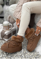 Krótkie semiošové śniegowce ze sznurowaniem Cold As Ice ťavie