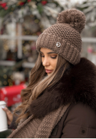 Súprava Čiapka, szalik, Rukavičky  z wełną 3in1 Best Winter Days Mokka