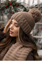 Súprava Čiapka, szalik, Rukavičky  z wełną 3in1 Best Winter Days Mokka