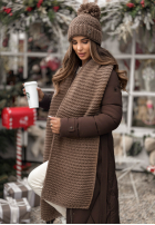 Súprava Čiapka, szalik, Rukavičky  z wełną 3in1 Best Winter Days Mokka