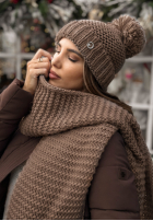 Súprava Čiapka, szalik, Rukavičky  z wełną 3in1 Best Winter Days Mokka