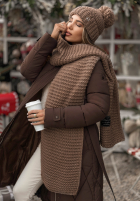 Súprava Čiapka, szalik, Rukavičky  z wełną 3in1 Best Winter Days Mokka