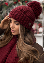 Súprava Čiapka, szalik, Rukavičky  3in1 Best Winter Days bordová