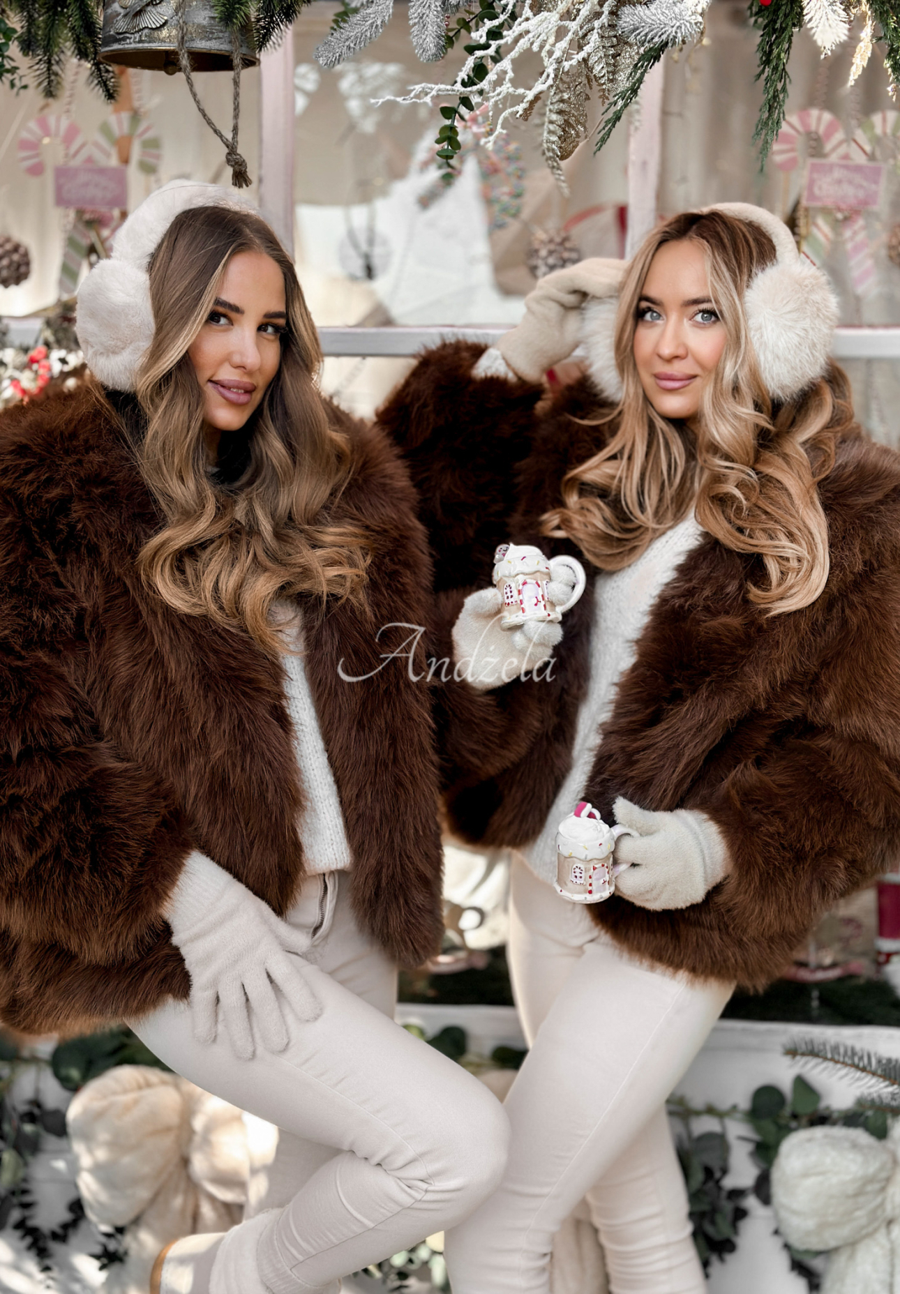 Krátka bunda kožúšok Rainy Mood čokoládové