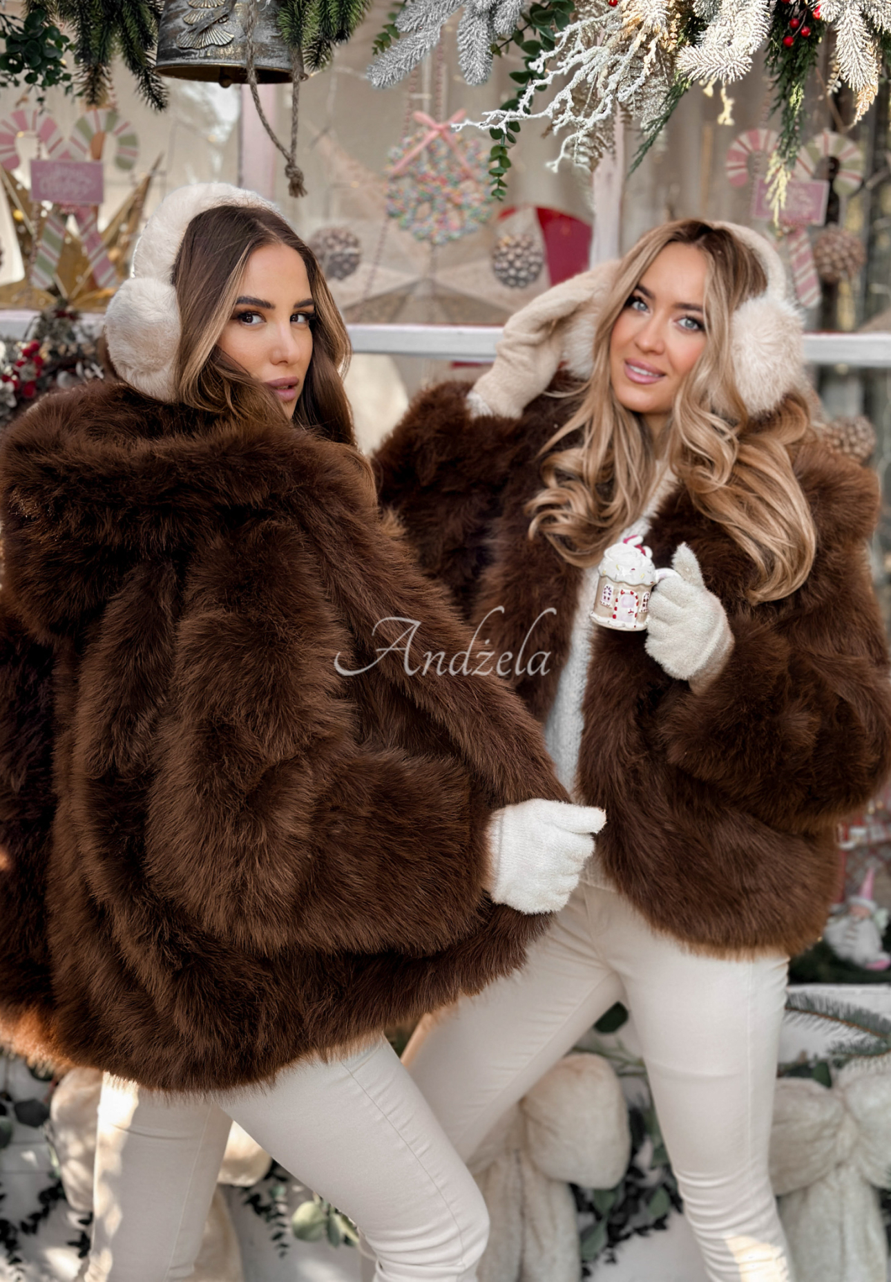 Krátka bunda kožúšok Rainy Mood čokoládové