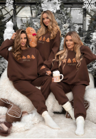 Vianočný Tepláková súprava Mikina i Nohavice Christmas Cookies čokoládový