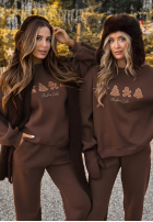 Vianočný Tepláková súprava Mikina i Nohavice Christmas Cookies čokoládový