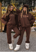 Vianočný Tepláková súprava Mikina i Nohavice Christmas Cookies čokoládový