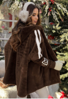 Wełniana Bunda alpaka z angorą Choose Me First čokoládová II