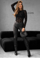 Błyszcząca Blúzka so vzormi The Bad News čierna