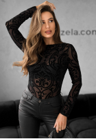 Błyszcząca Blúzka so vzormi The Bad News čierna