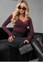 Blúzka longsleeve z koronką Miss In Me bordová