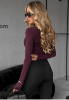 Blúzka longsleeve z koronką Miss In Me bordová