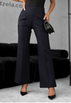 látkové Nohavice dzwony Can't Ignore Me tmavomodré