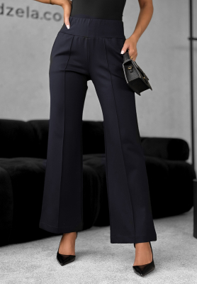 Látkové nohavice zvony Can't Ignore Me tmavomodré