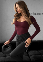 Body z dekoltem Come Over bordové