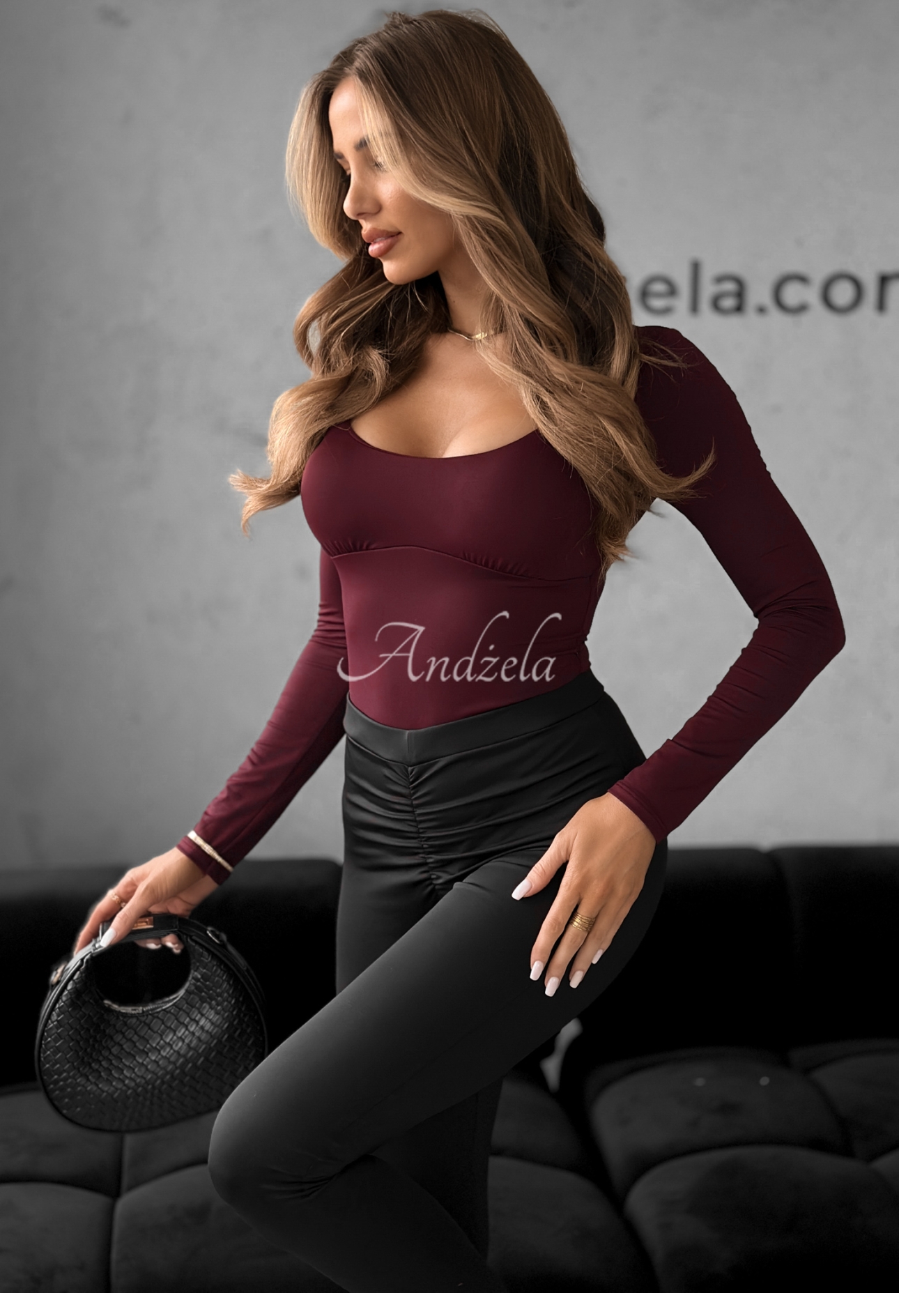 Body s výstrihom Come Over bordové