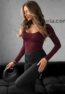 Body s výstrihom Come Over bordové