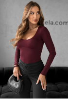 Body z dekoltem Come Over bordové