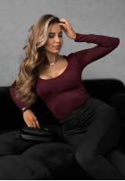 Body z dekoltem Come Over bordové