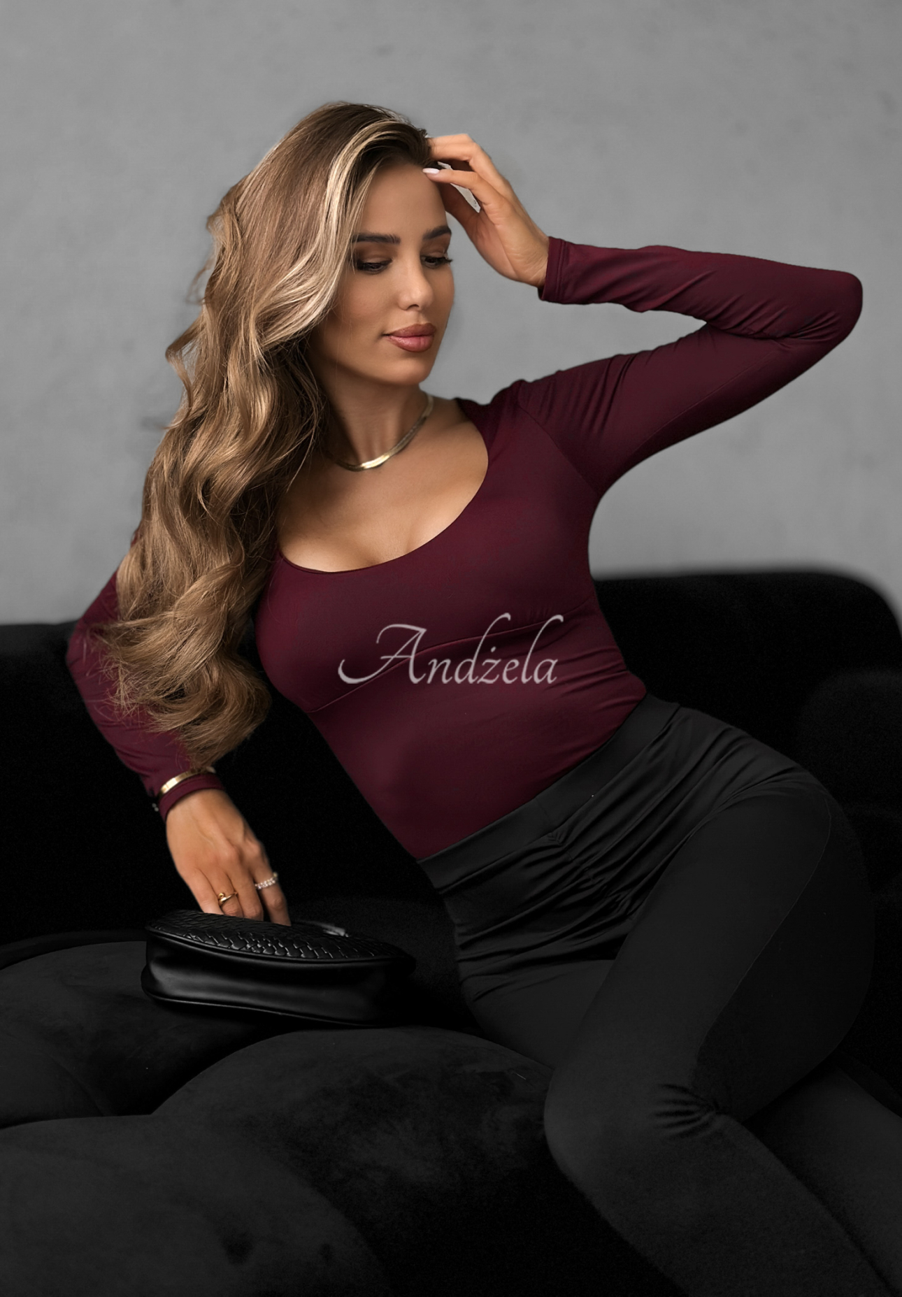 Body s výstrihom Come Over bordové