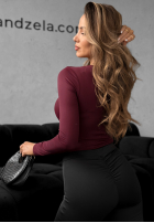 Body z dekoltem Come Over bordové