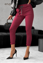 Nohavice Harwinton jasnoburgundowe