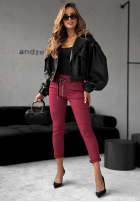 Nohavice Harwinton jasnoburgundowe