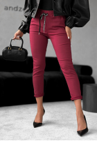 Nohavice Harwinton jasnoburgundowe