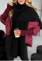 Rebrovaný Súprava Čiapka i szalik z kaszmirem Snow Dates čierne