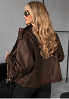 Koženková bunda Choosing Myself čokoládová