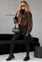 Koženková bunda Choosing Myself čokoládová