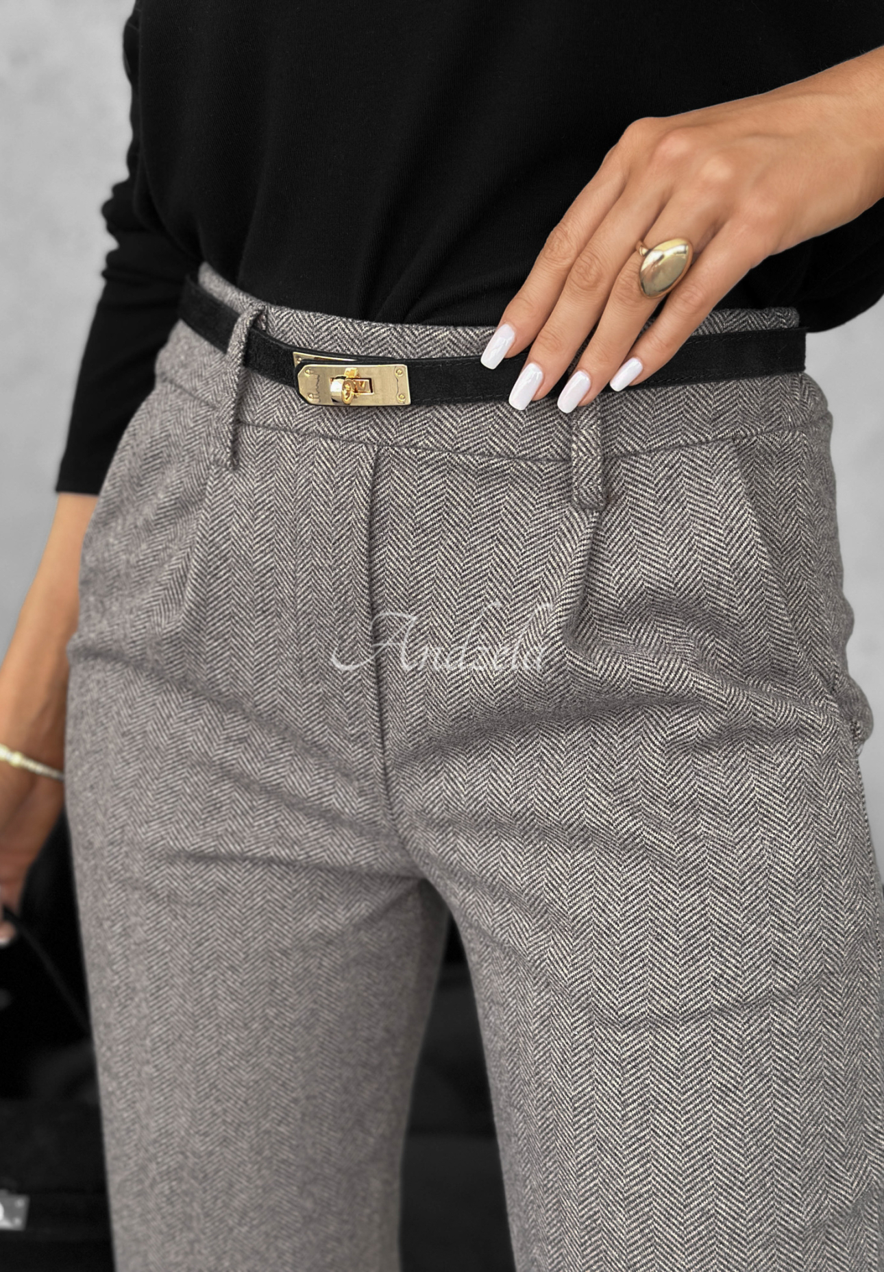 Elegantné nohavice Who Cares béžové