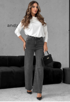 Nohavice džínosové straight Make It Real tmavosivé