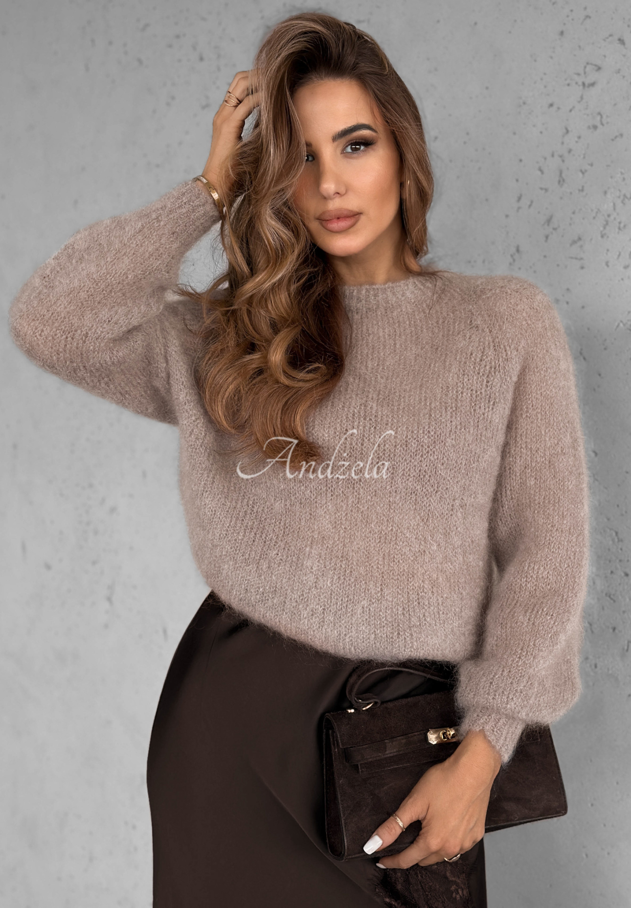 Mohérový sveter Warm Hug béžový