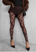 Koronkowe Pančuchy z zapiętkami Dreaming Of Lace čokoládové