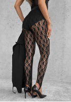 Koronkowe Pančuchy z zapiętkami Dreaming Of Lace čierne