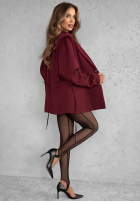 Sako z paskiem Alone Again bordová