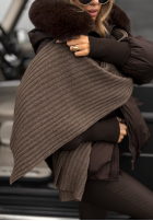 Rebrovaný Súprava Čiapka i szalik z kaszmirem Snow Dates béžový