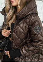 Prešívaná Bunda s kapucňou Just The Wind čokoládová